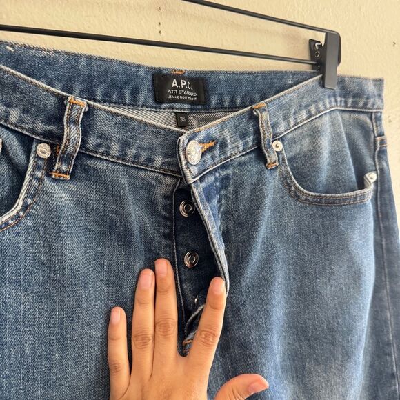 Men A.P.C. Petit Standard Jeans Button Fly 36 - Picture 5 of 9